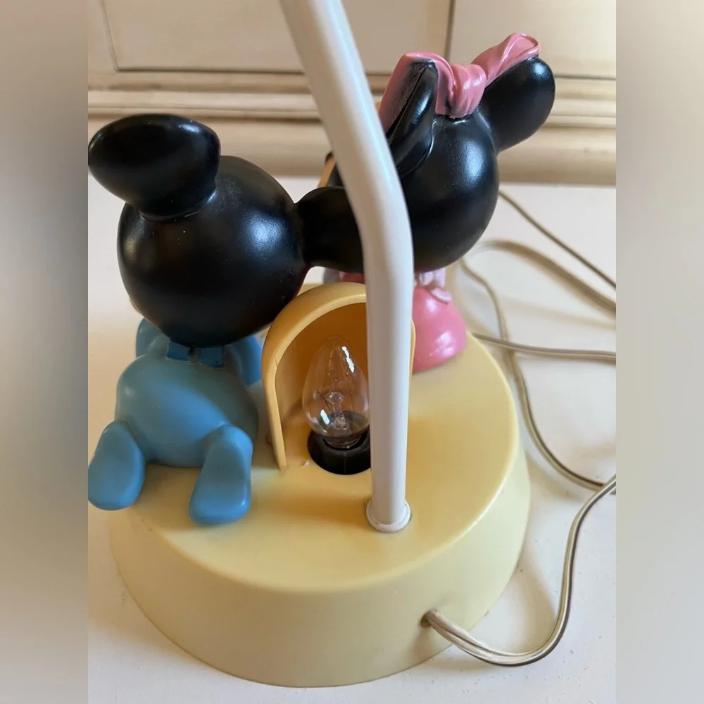 Vintage Baby MICKEY & MINNIE Mouse Nursery Lamp Nightlight Walt Disney kids room